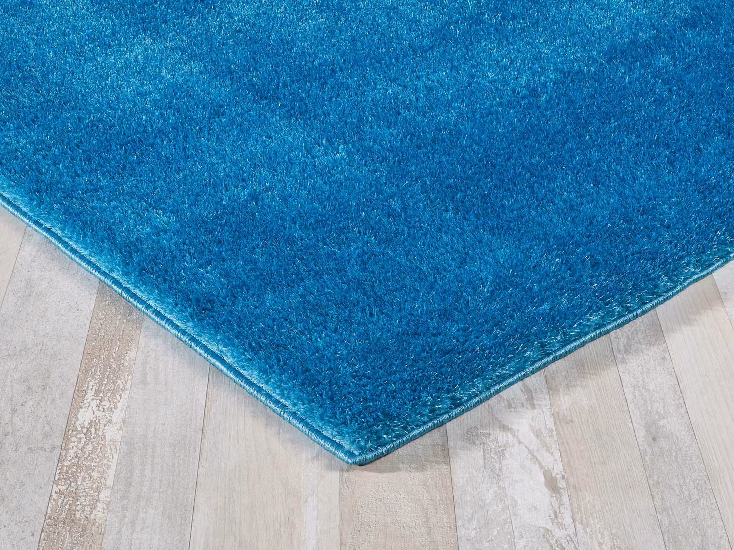 Smart Living Shimmer Shaggy Area Rug in Teal Blue Petrol, W/D/H: 80 x 150 x 1 cm – 2