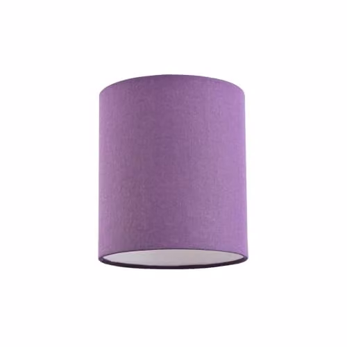 Happy Homewares Purple Linen Fabric Cylinder Lamp Shade, Height: 18 cm – 1