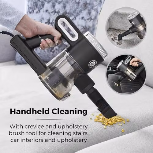 Tower T513005PL Pro Corded 3-in-1 Bagless Vacuum Cleaner with Cyclonic Suction, HEPA 13 Filter and Detachable Handheld Mode, Silver and Black – 3