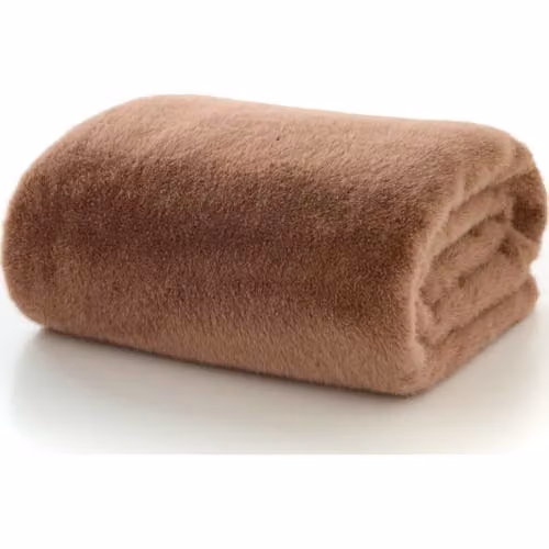 The Lyndon Company Ashford Faux Fur Throw Blanket, Black and Brown, W: 130 cm, L: 180 cm