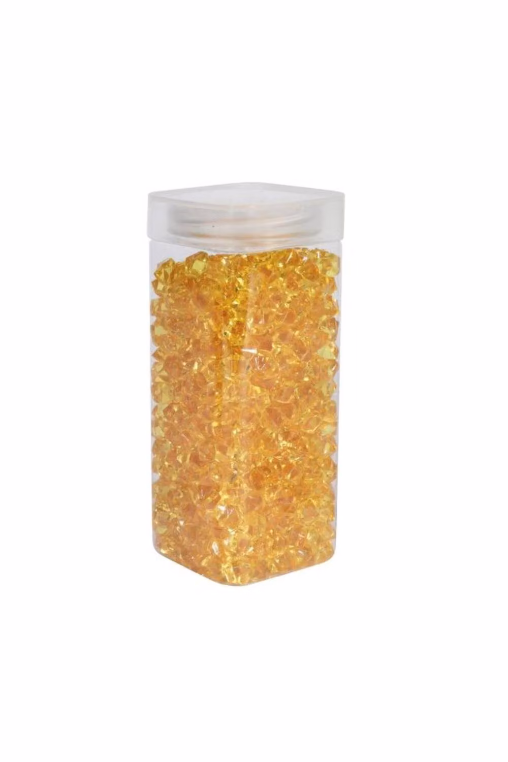KDMD Yellow Acrylic Stones in a Square Jar, 320g, 2 Pack – 2
