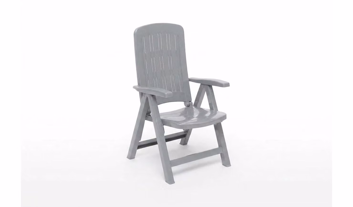 Bica Carmen Grey Recliner Garden Chair with 5 Positions and Armrests, H 110 x W 61 x D 104 cm