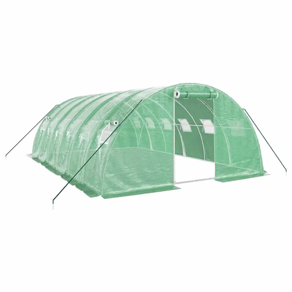 Berkfield Home Freestanding Steel Frame Greenhouse in Green, W/D/H: 6 x 4 x 2 m – 2