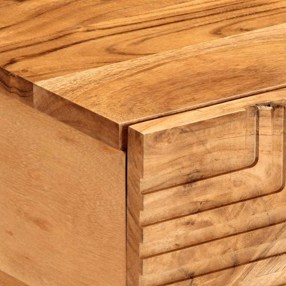 Berkfield Home Acacia Wood Coffee Table, Brown, W: 80 cm, D: 50 cm, H: 40 cm – 2