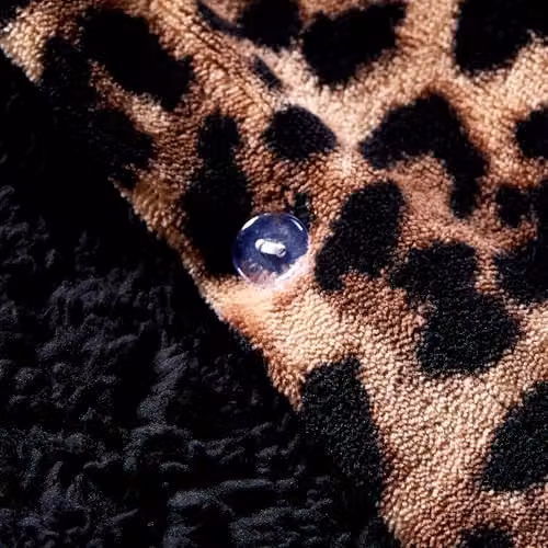 OHS Leopard Print Reversible Sherpa Fleece Duvet Cover and Pillowcase Set, Natural, W/D/H: 220 x 220 x 230 cm – 2