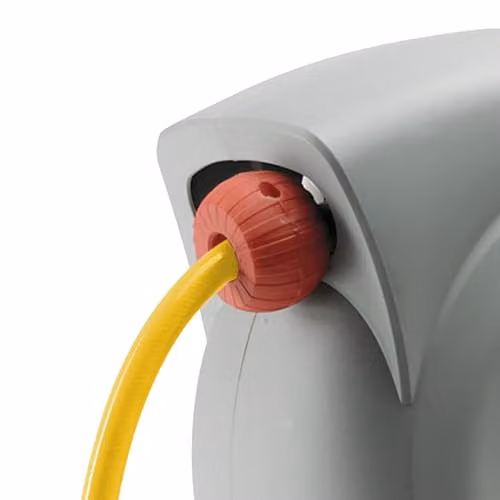 SIP 15m Retractable Air Hose Reel, 300psi Wall Mounted Compressor Hose with Coupler and Bracket, Yellow and Grey – 2
