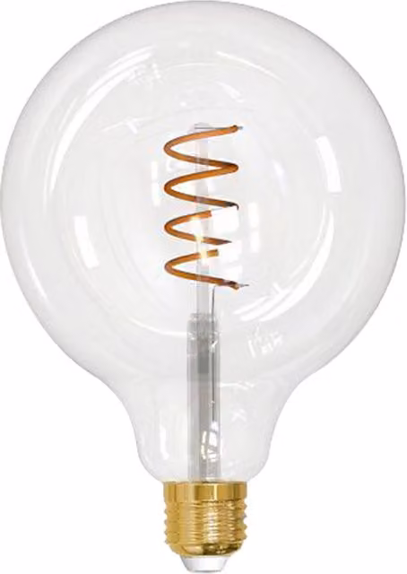 TIMELED 4W Antik Clear Globe LED Light Bulb, E27, Transparent Glass