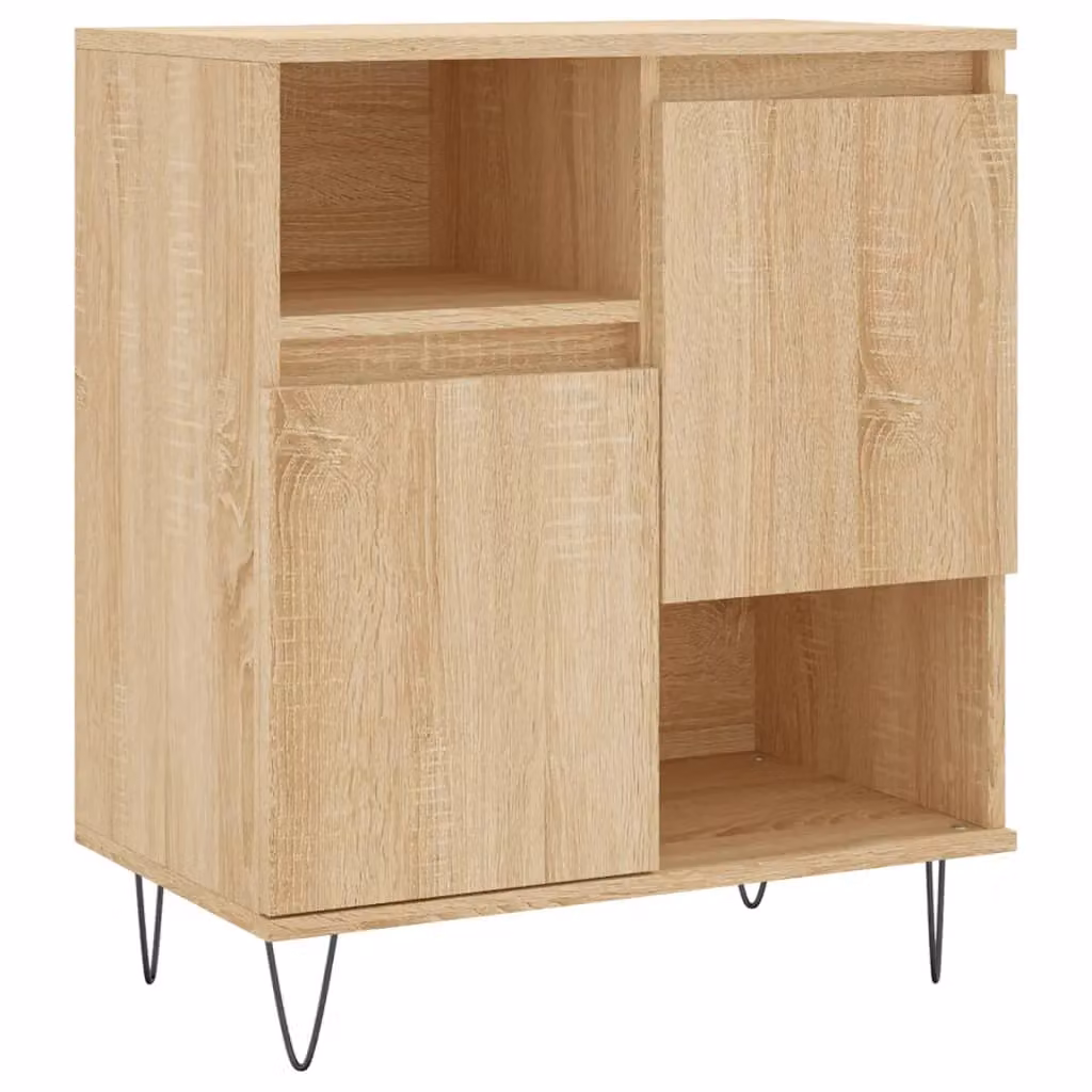 Berkfield Home 3-Piece Sonoma Oak Sideboard Set in Brown – 3