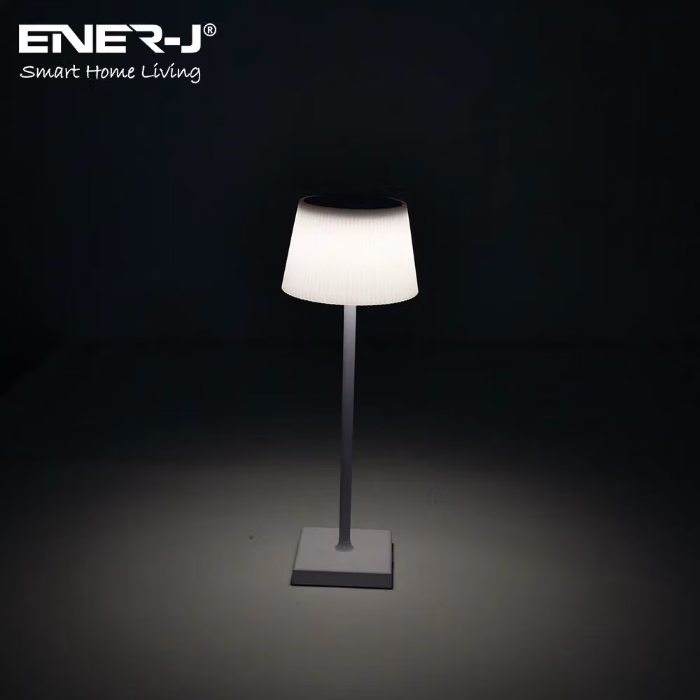 Ener-J 1000 Mile Women's Wireless LED Table Lamp, White, Dimmable, Rechargeable, IP44, Diameter: 40 cm, Height: 25 cm – 2