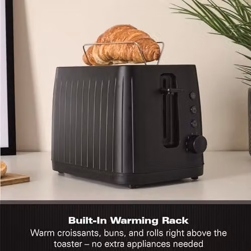 Hamilton Beach Stealth 2 Slice Toaster with Keep Warm Function, Black – 6