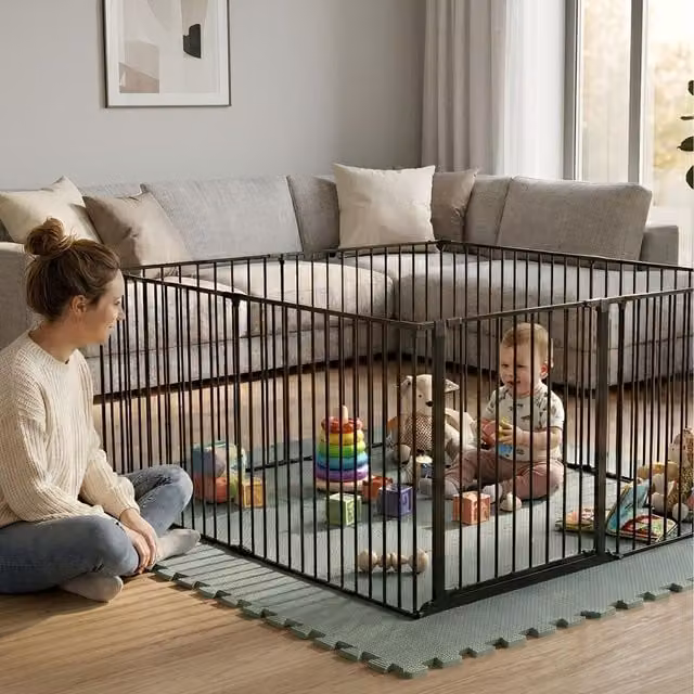 Safetots Play Den in Black with Green Soft Foam Play Mat