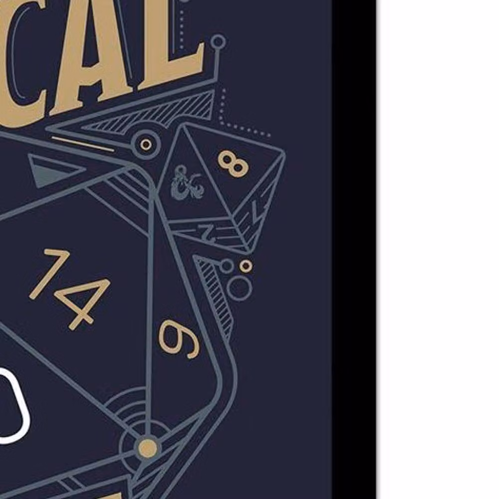 Dungeons & Dragons Critical Hit Framed Multicolour Typography Poster in Black – 2