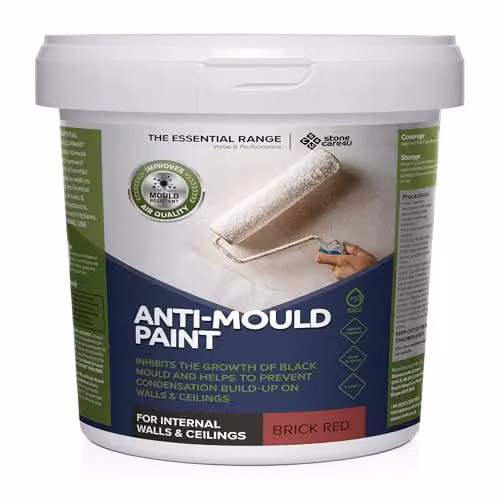 Stonecare4u Anti Mould Paint, Brick Red, 5 Litre