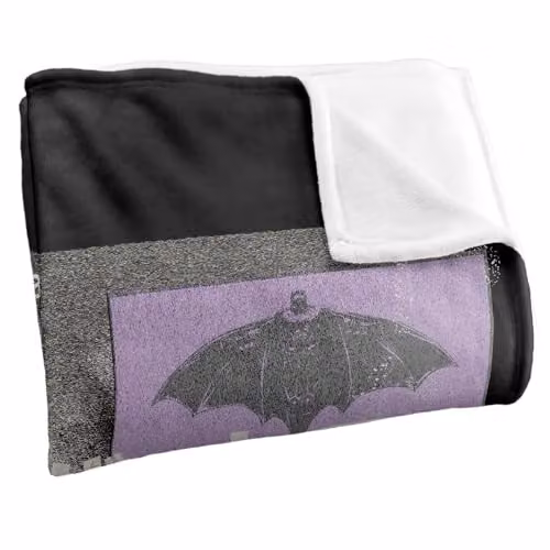 Warner Bros. Batman Kanji Darkest Shadows Super Soft Fleece Throw Blanket, W/D/H: 152 x 127 cm – 2