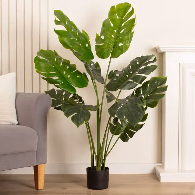 Scottish Everlastings Ltd Real Touch Monstera Cheese Plant, Green, Height: 120 cm – 1