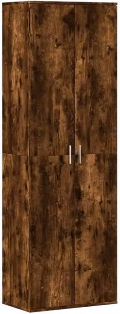 Berkfield Home Modern Smoked Oak Highboard in Brown, W/D/H: 60 x 35 x 180 cm – 1