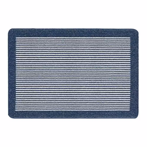 My Mat Stain Resistant Navy Stripe Runner, W: 67 cm, L: 100 cm