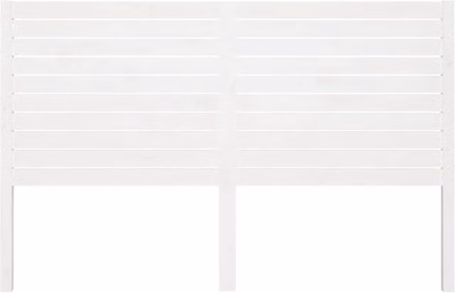 Berkfield Home Beautiful White Solid Wood Pine Bed Headboard W/D/H: 206 x 4 x 100 cm