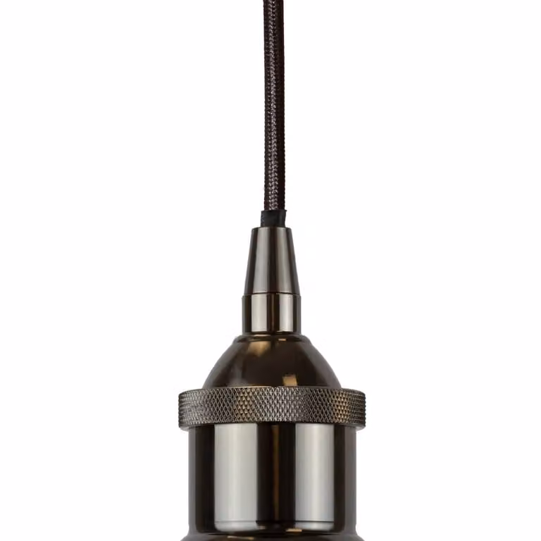 SE Home St Edmund's Round Suspended Pendant Light in Grey and Black Nickel