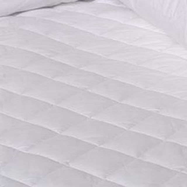 DreamEasy Pure Cotton Quilted Mattress Protector, White, W/D/H: 122 x 200 x 23.3 cm