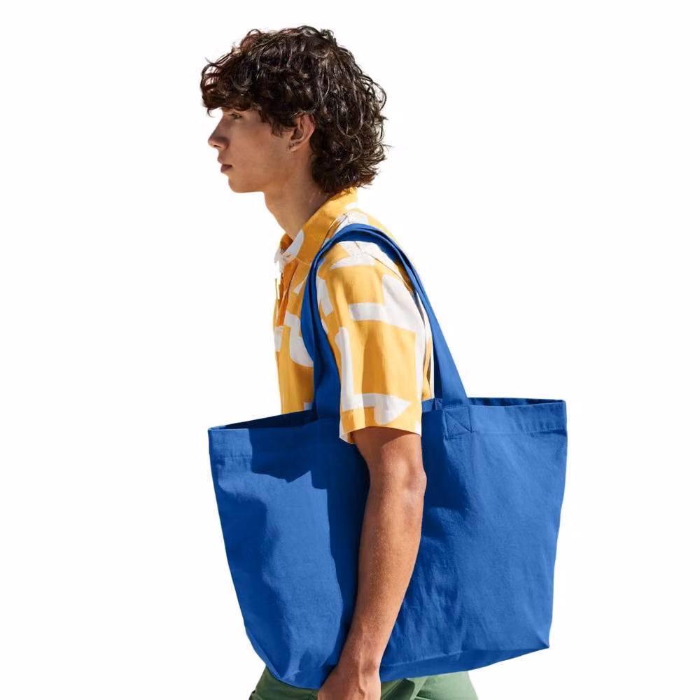 Westford Mill EarthAware Twill Shopper Bag in Blue, W/D/H: 44 x 37 x 16 cm – 2