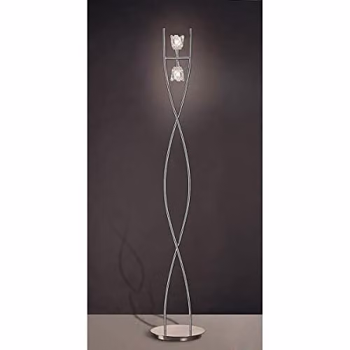 Netlighting Inspired Mantra Amel 2 Light G9 Floor Lamp in Polished Chrome and Grey – 2