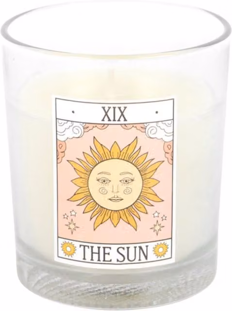 KDMK Sun Vintage Tarot Rose Floral Scented Tabletop Candle in White and Pink