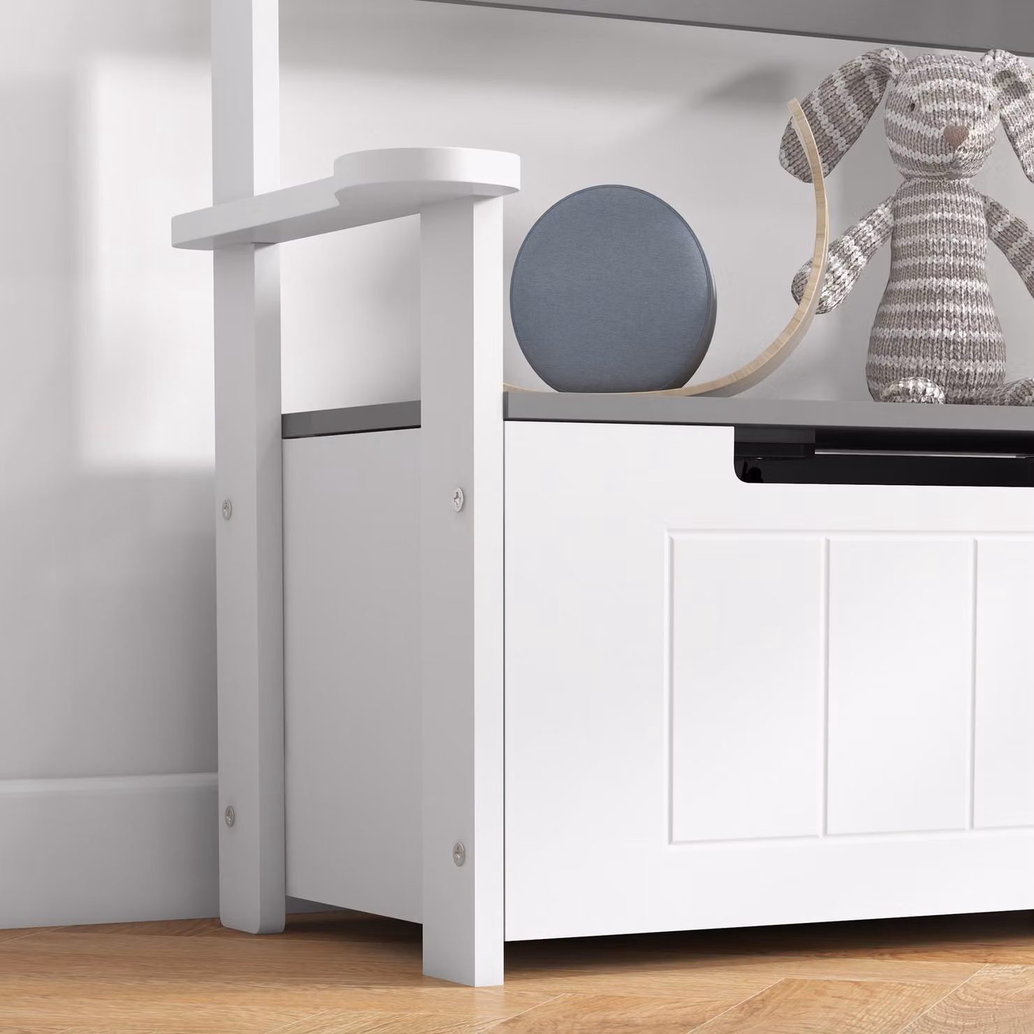 AIYAPLAY 2-in-1 Toy Box with Lid for Kids in Grey – 4