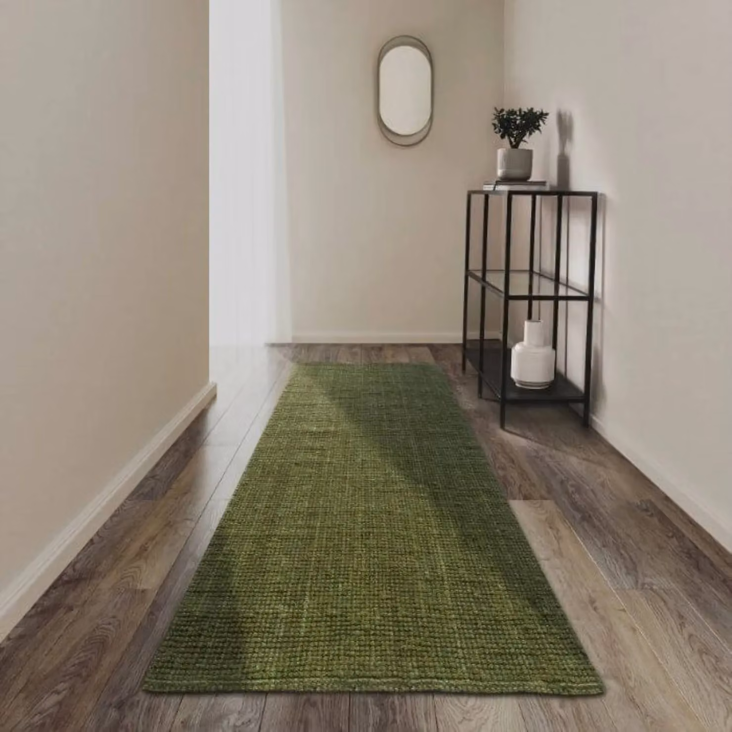 Villeroy & Boch 1791 Rosalie Handwoven Jute Rug in Green, W: 160 cm, D: 230 cm – 3
