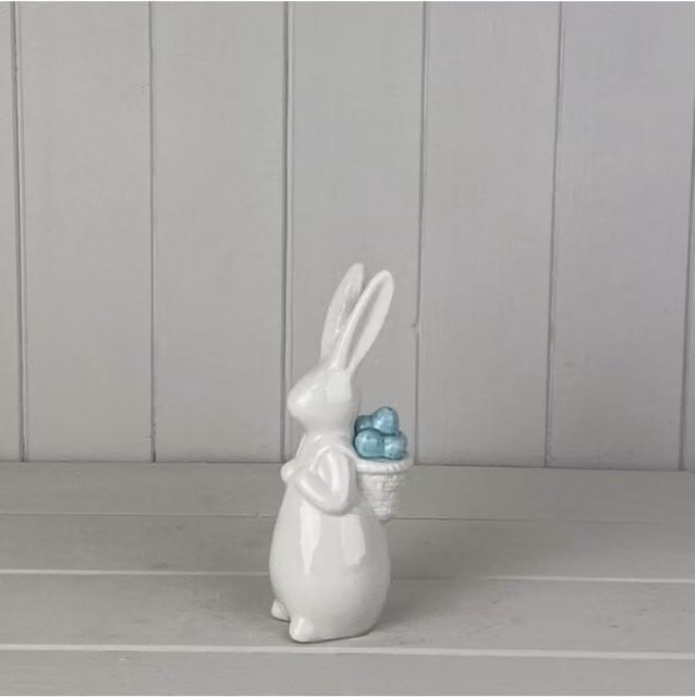 KDMD White Ceramic Animal Easter Tabletop Ornament, Height: 17 cm