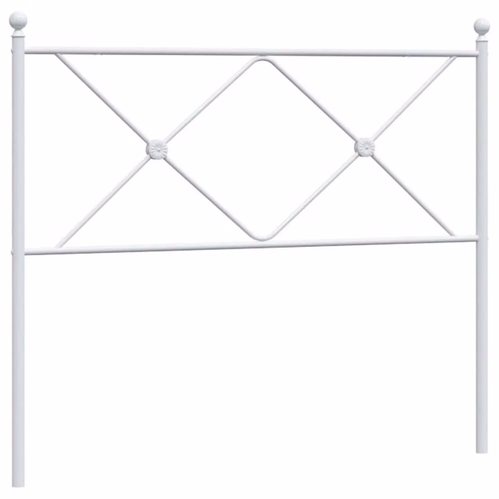 Berkfield Home White Metal Headboard – 2