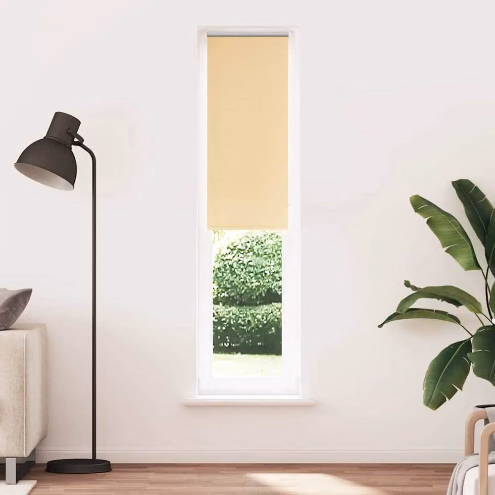 Berkfield Home Blackout Roller Blind in Beige, Thermal Insulating Polyester, W: 60 cm, H: 210 cm