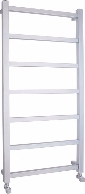 Balterley Heated Vertical Towel Rail with Square Tubes, Silver, H: 120 cm, W: 60 cm