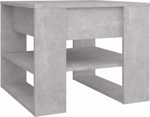 Berkfield Home Modern Square Coffee Table in Concrete Grey, W/D/H: 55.5 x 55.5 x 45 cm – 1