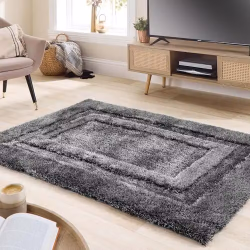 Phoenox Textiles Limited Origins Hand Tufted Rectangular Rug, Charcoal Grey, W: 120 cm, D: 170 cm – 2