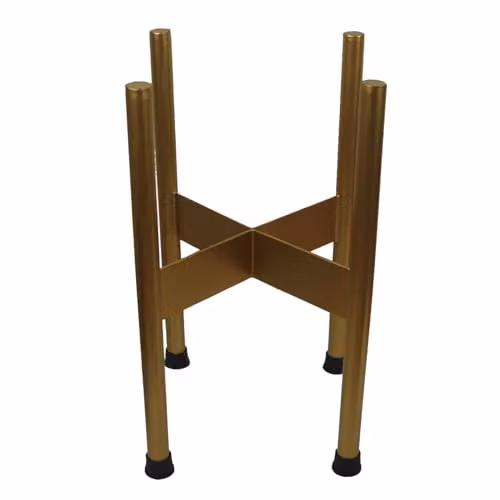 Leaf Gold Metal Tabletop Planter Stand