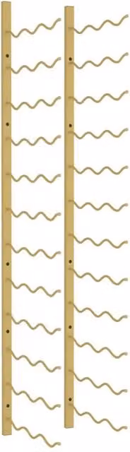 Berkfield Home Wall Mounted Gold Iron Wine Rack for 36 Bottles