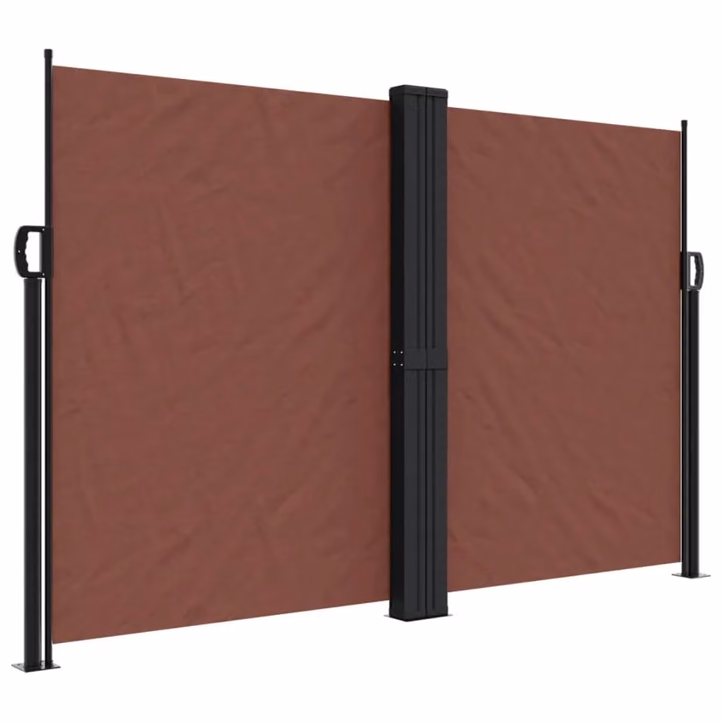 Berkfield Home Retractable Side Awning in Brown, W/H: 1200 x 160 cm – 2