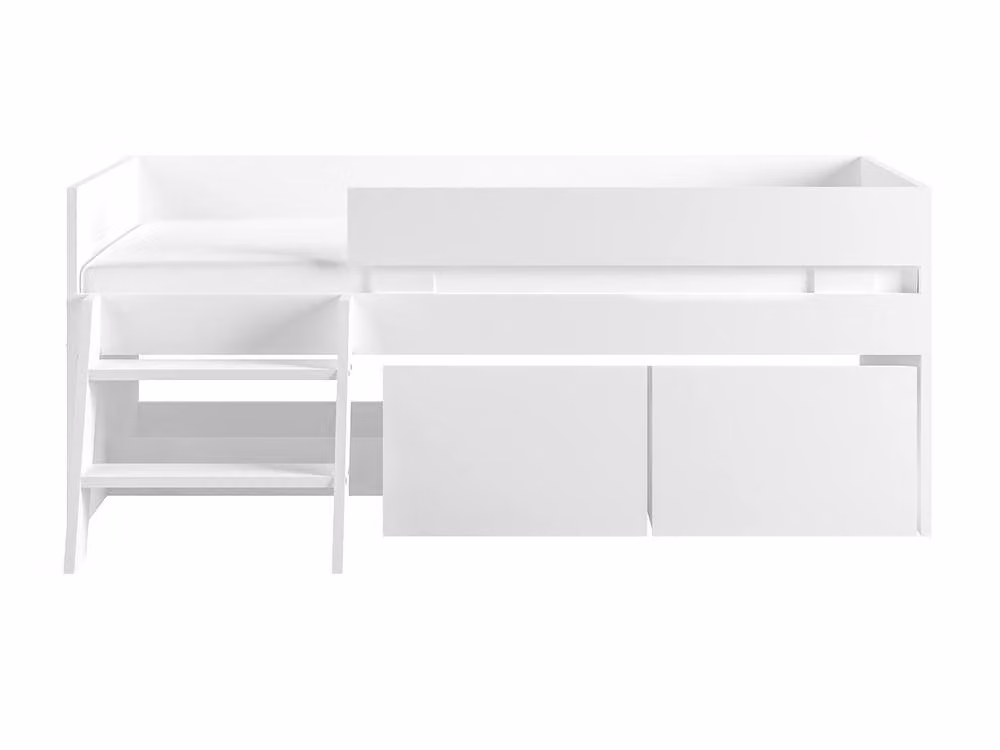 Flair Logan Single Storage Low Sleeper Bed in White – 2