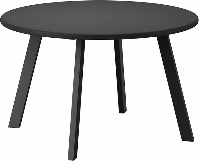 FORGEVIO Round Industrial Coffee Table in Black, Diameter: 70 cm, Height: 42 cm
