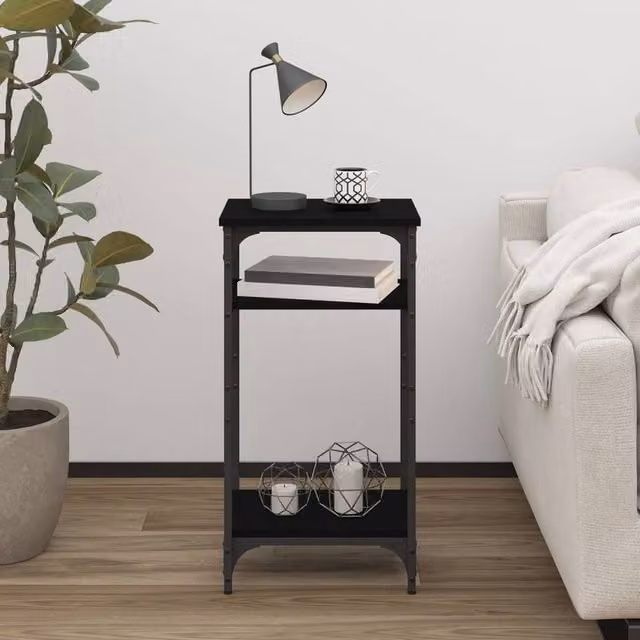 Berkfield Home Black Side Table W/D/H: 40 x 30 x 75 cm