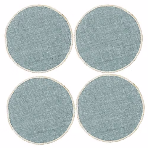 Creative Tops Round Jute Placemats, Grey, Diameter: 34 cm, Set of 4 – 1