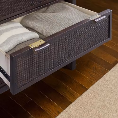Teamson Home Hatteras Mid-Century Bedroom Dresser in Brown, W: 76 cm, H: 106 cm, D: 37.3 cm – 7