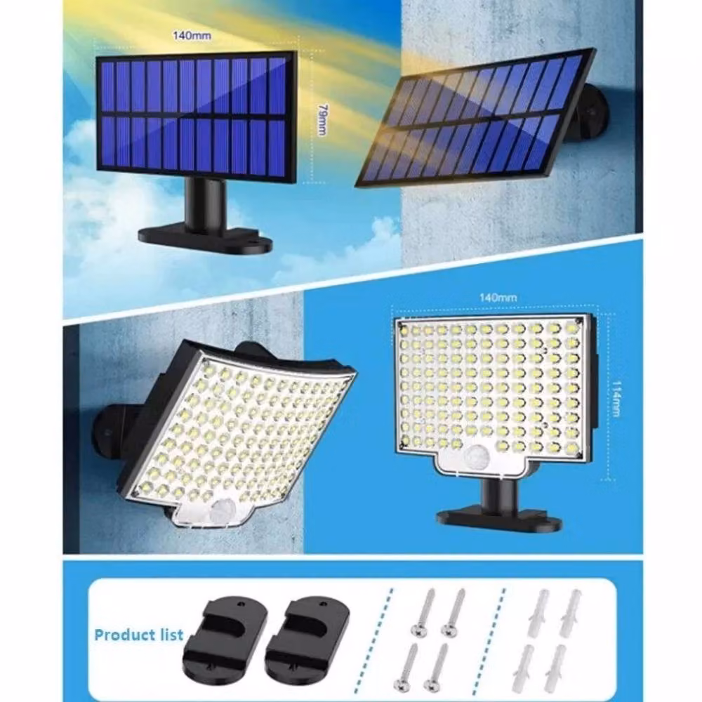 Kelvenix Solar Powered LED Wall Light with PIR Motion and Dusk Sensor in Black – 5