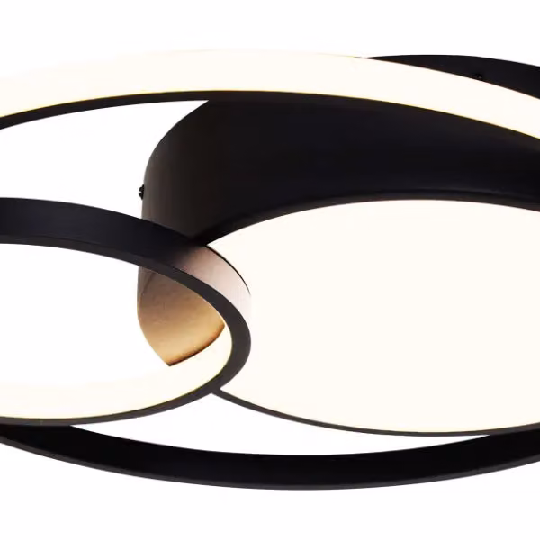 Pagazzi Adara Modern Round LED Flush Ceiling Light in Matt Black – 2