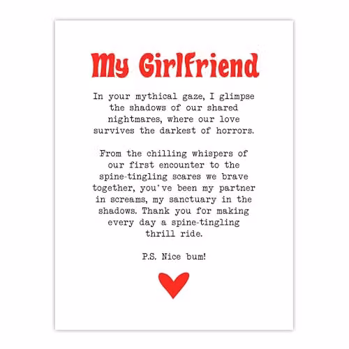 Artery8 Love Poem Horror Typography Wall Art Poster Print on Thick Paper, 46 x 61 cm