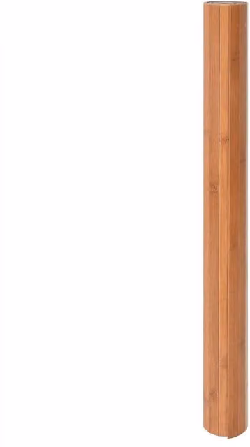 Berkfield Home Nature Rectangular Rug in Brown, Bamboo and Polypropylene, W: 60 cm, L: 200 cm – 1