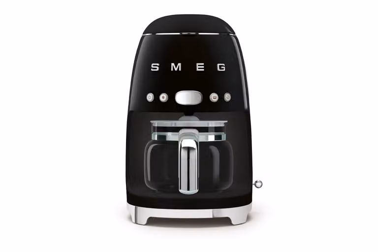 Smeg EEJB297 Retro Kitchen Set with 1.4L Drip Coffee Machine and Induction Milk Frother, Black