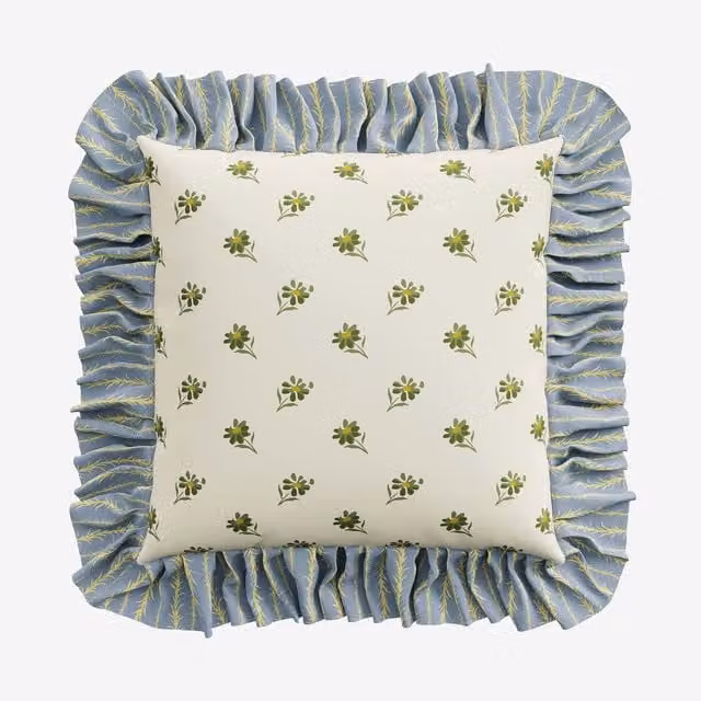 Sanderson Tuileries Floral Cotton Square Cushion, Multicolour, W/D/H: 45 x 45 x 45 cm – 1