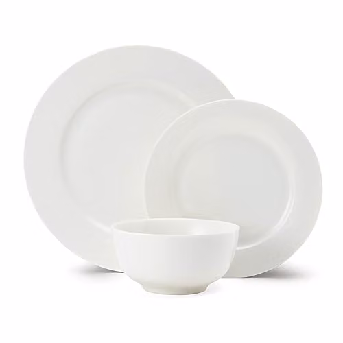 Mikasa Egret 12 Piece White Bone China Dinner Set